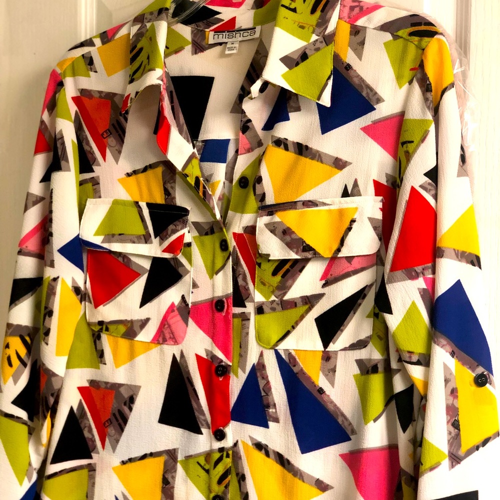 1980’s 1990’s Colorful Geometric Mishca  size M